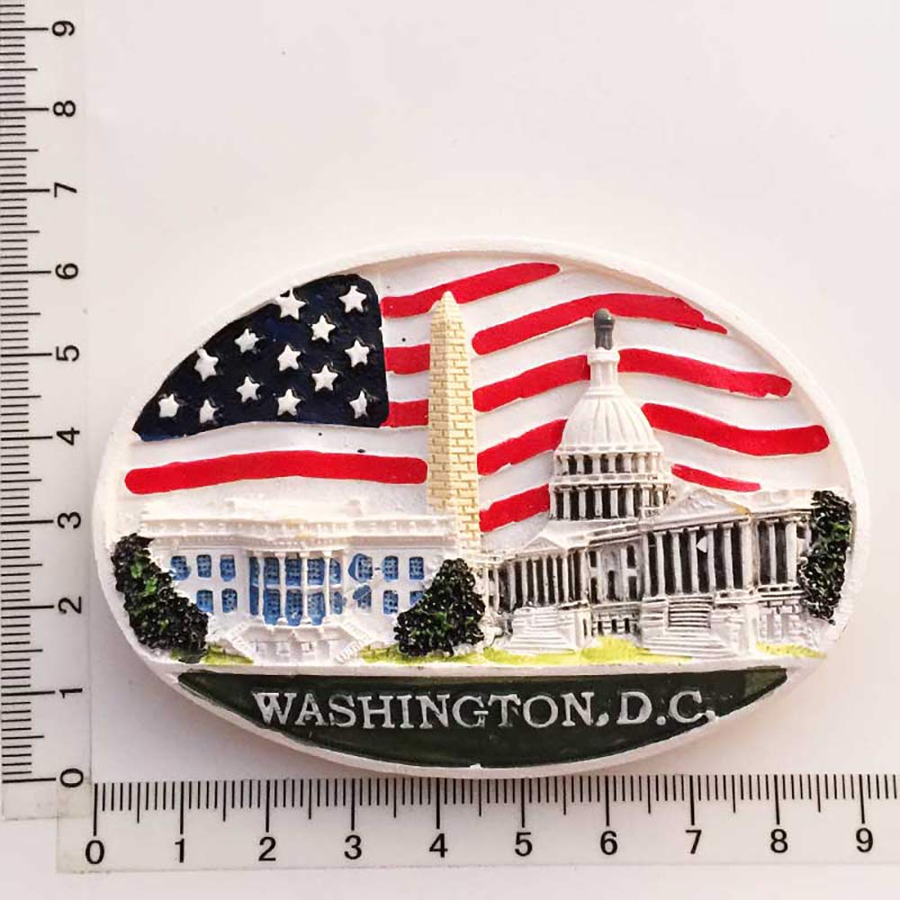 3D Washington DC USA Fridge Magnet - Handmade Resin Souvenir Gift & Home Decor