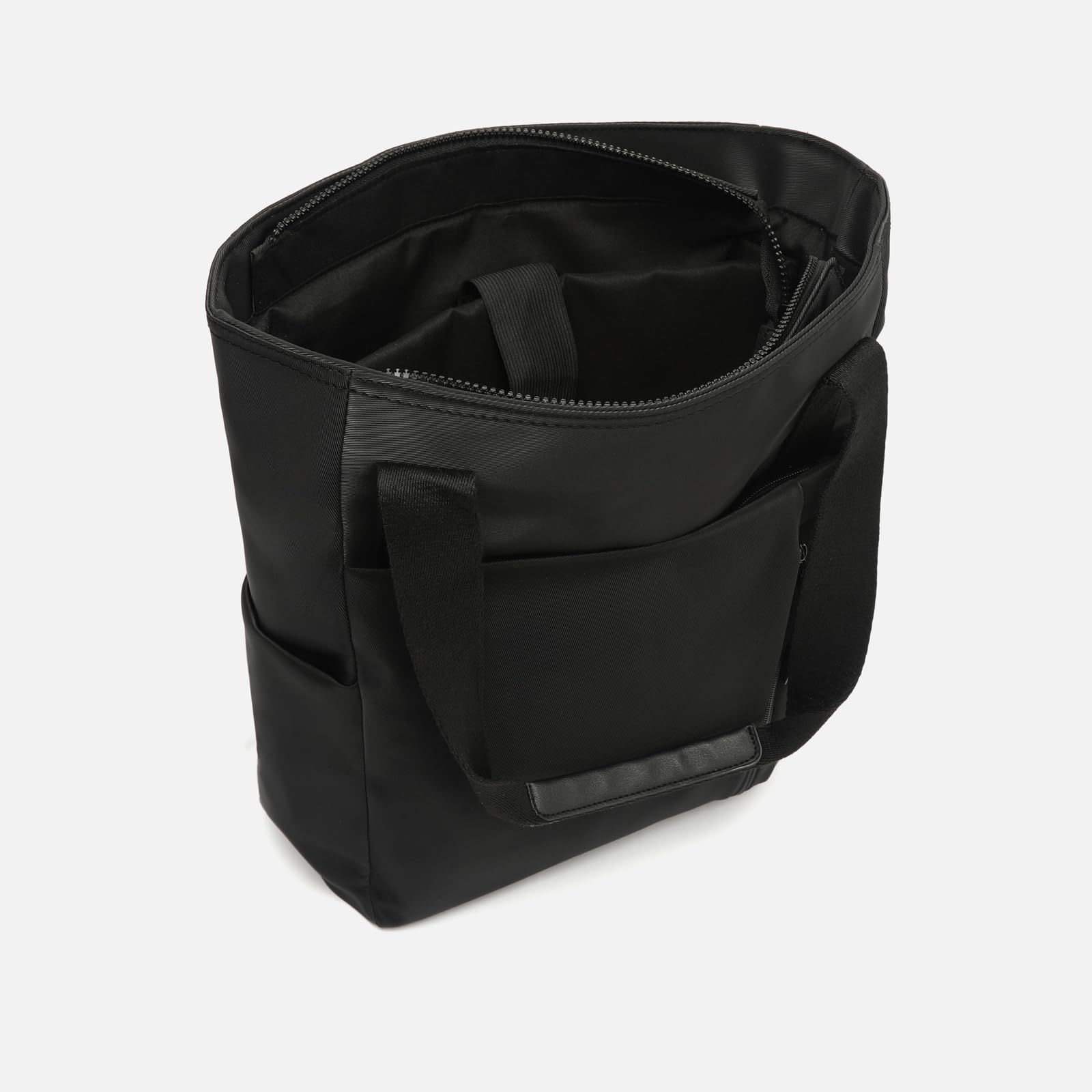 MISAKO Dominica zaino grande in nylon con tasca per laptop (14") e tracolla Donna - Dominica Nero 38x12x29cm