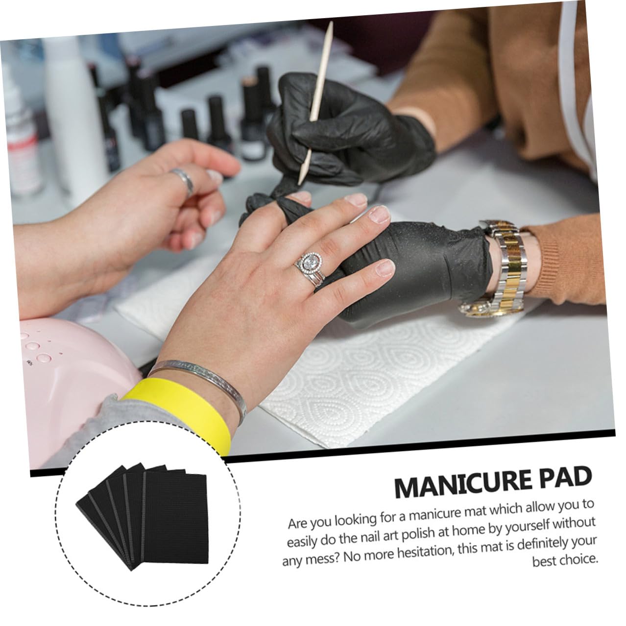 MAGICLULU Tovaglia Monouso per Nail Art in Carta 125 Pezzi Tovaglia per Manicure Resistente a Tre Strati Assorbente e Pieghevole per Saloni di Bellezza e Uso Professionale