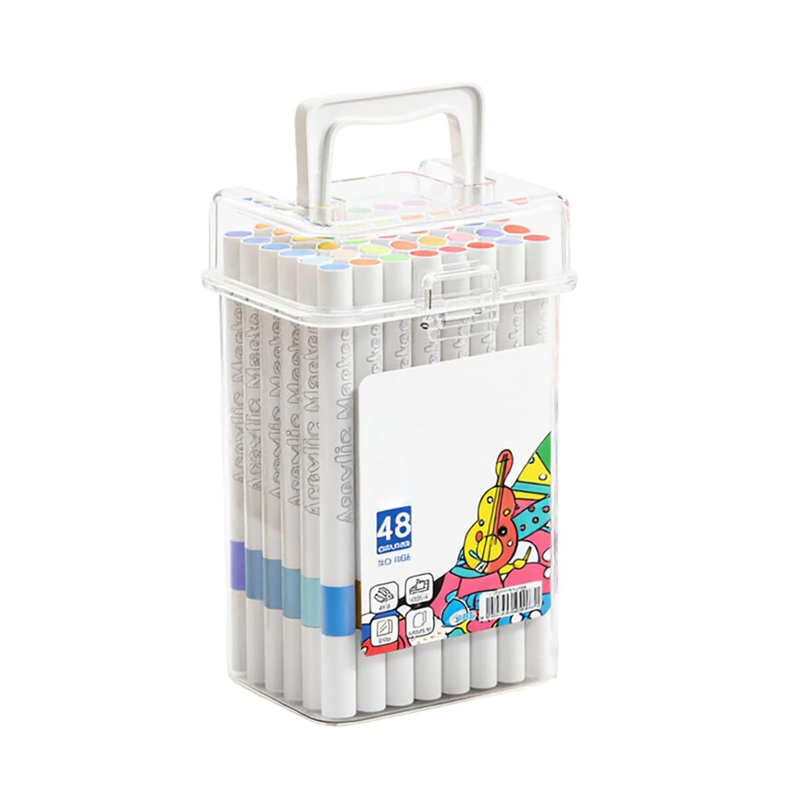 24/36/48 Pack Acrylic Marker Set Colouring Drawing Lettering Markers Pens