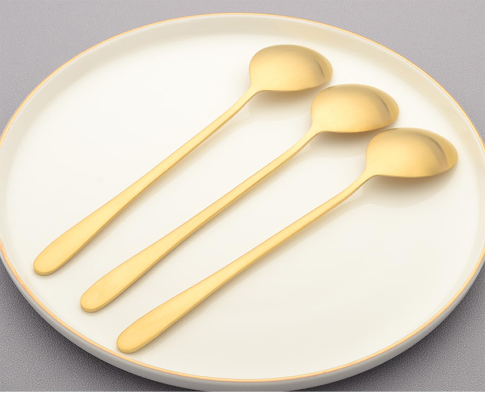 Cuillère à soupe en cuivre 100 % pur forgé artificiellement de 20 cm, convient pour la maison, les restaurants, les desserts, les gâteaux, la crème glacée (20 cm)