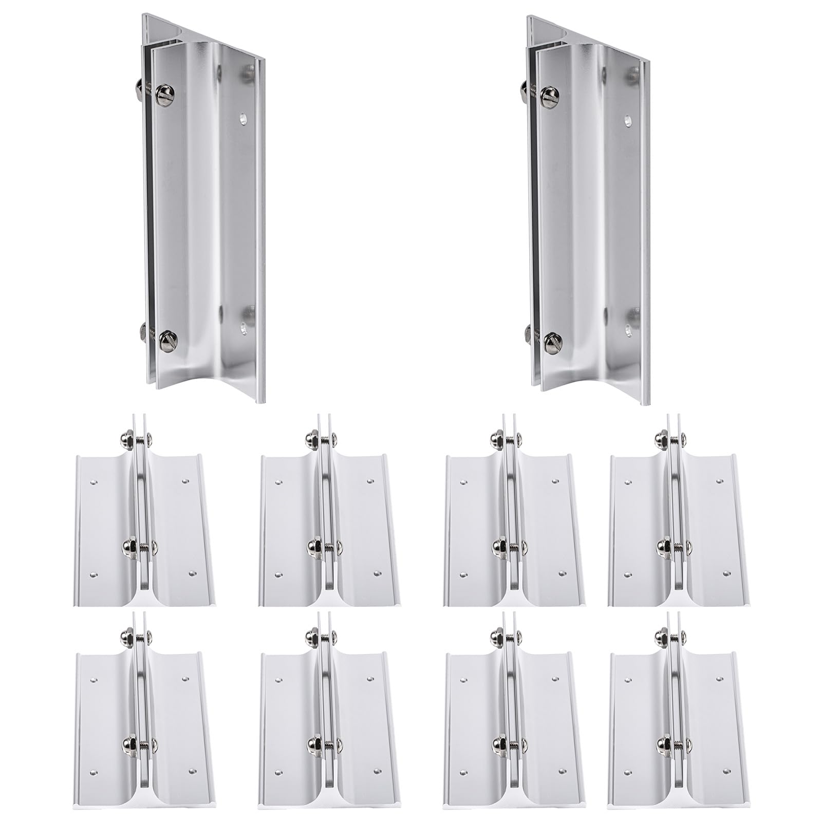 Photo 1 of 10 Pack 6" Length Aluminum Corridor Sign Holder, 1/8" Substrate, Corridor Mount, Minimalist Design for Versatile Signage