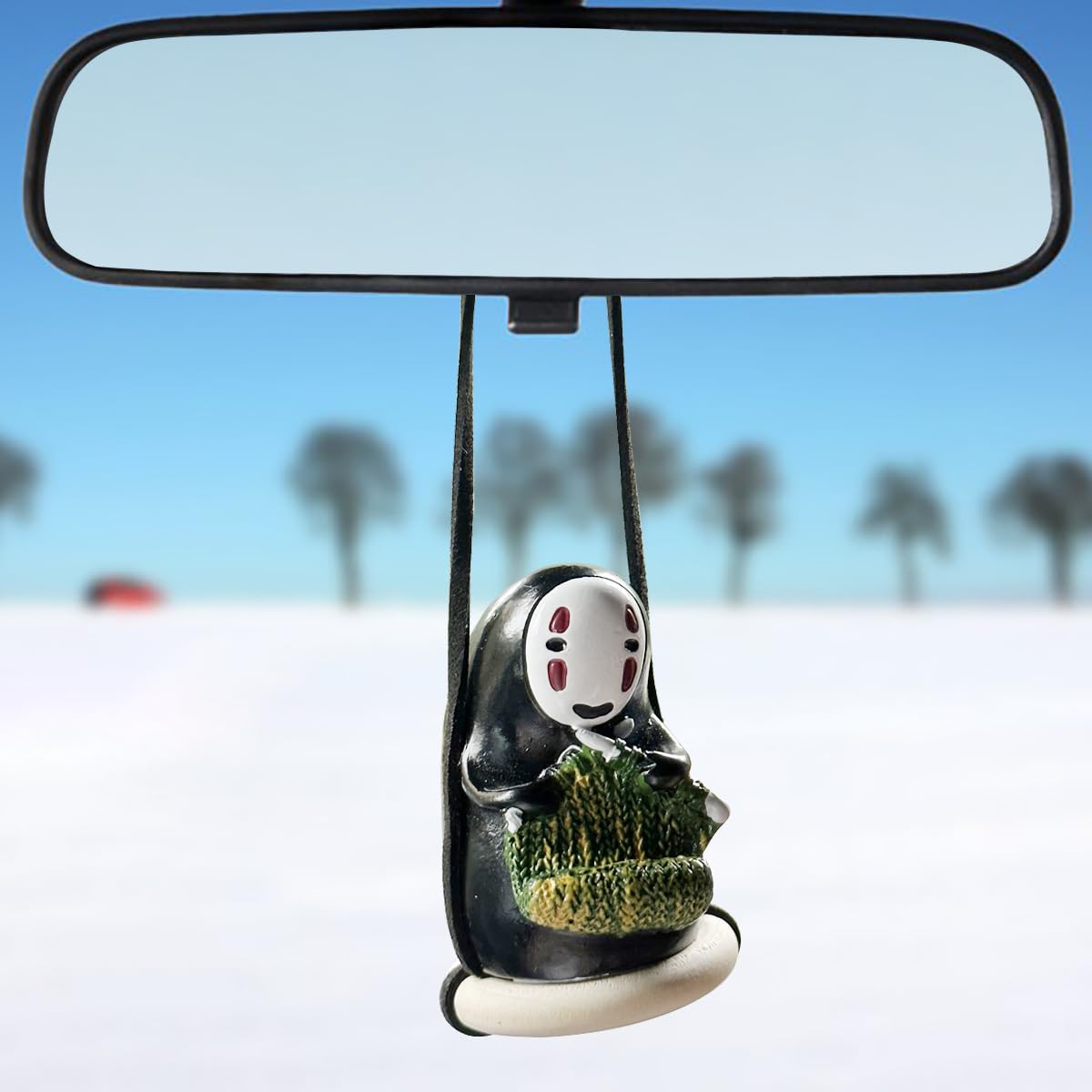 No Face Man Car Pendant Hanging Swing, Rear View Mirror Decoration, Christmas &