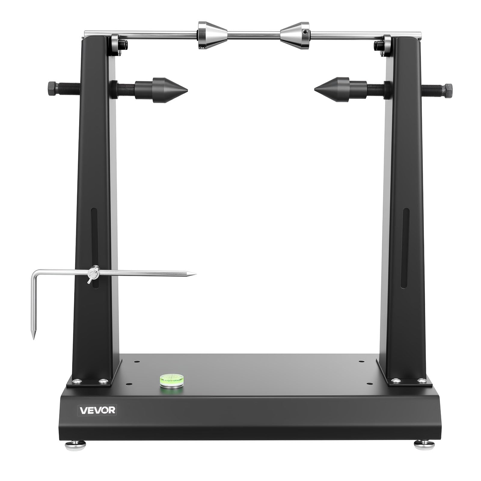 VEVOR Soporte de Equilibrado de Neumáticos para Motocicleta, Carga de 40 kg, con Conos de Centrado Ajustables y Puntero de Centrado, para el Montaje de Neumáticos para Ruedas, 490 x 300 x 545 mm