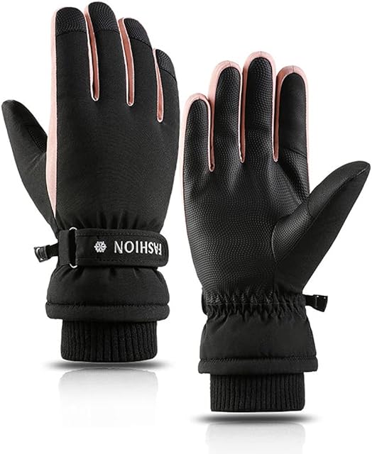 Winter Thermal Gloves Women Touchscreen Ski Gloves Snowboarding Anti-slip Gloves for Cycling Driving Running Camping Hiking