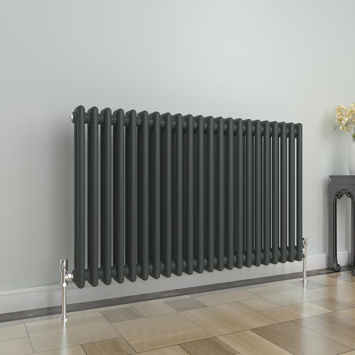 GY Bath Horizontal Radiator Traditional 2 Column Anthracite Designer 600x1010mm Modern Cast Iron Style Central Heating Rads