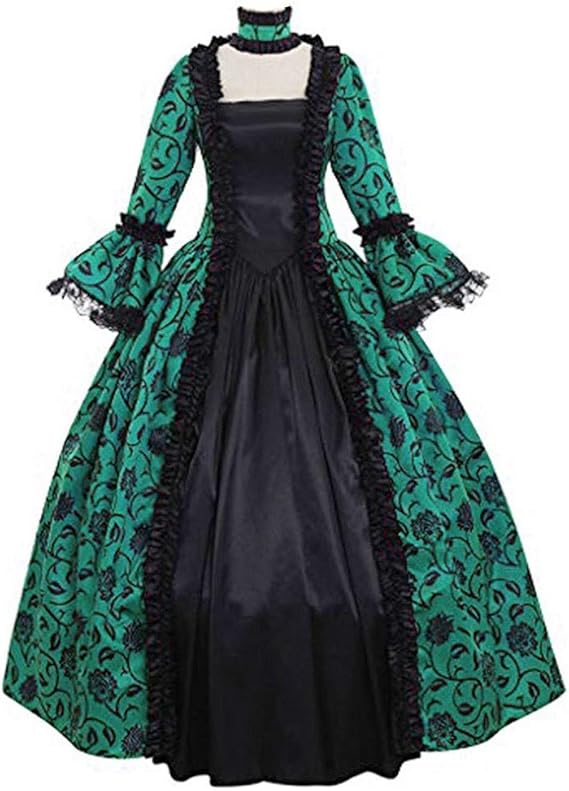 OIOLOYJM Renaissance Costume Women Medieval Sexy Plus Size Witch Vampire Gothic Halloween Costumes Woman 2025 Clothes Dresses