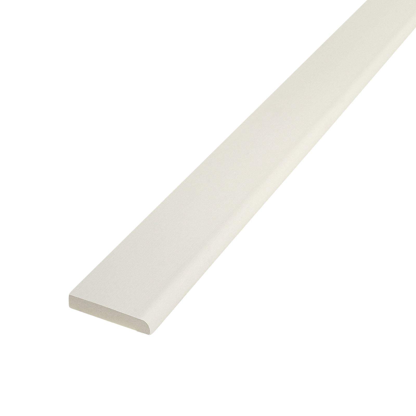 Pencil Round uPVC Architrave Trim (5m) - 45mm, White Ash