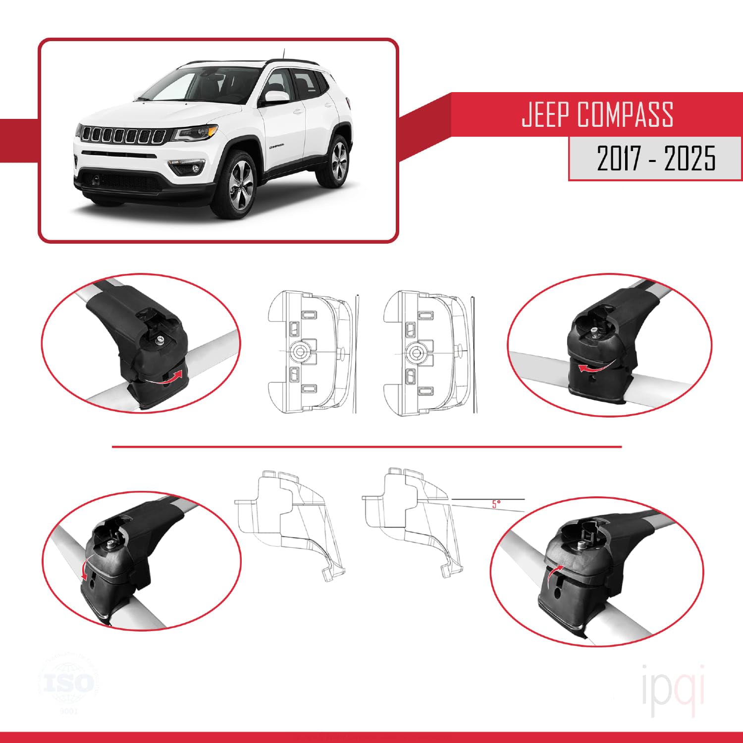 Ace-1 Barre Tetto In Alluminio Per Dacia Jogger 2021-2025: Portapacchi Auto Nero, 2 Barre Con Blocco Antifurto