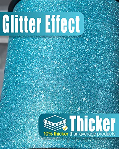 Image of PartyWoo Blue Glitter Curling Ribbon - 500 Yard Balloon String for Crafts, Weddings & Floristry (1 Roll)