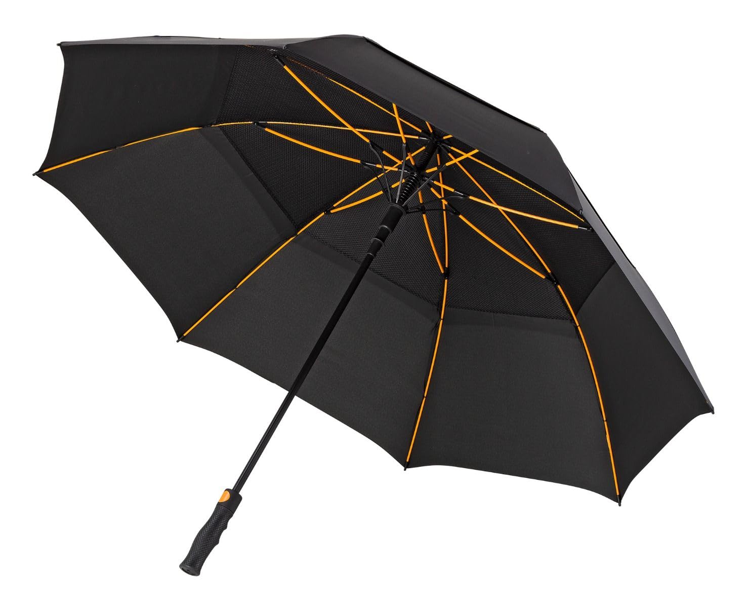 Falconetti Parapluie Anti tempete XXL – Double Canopy – ​​Grand parapluie de golf - Ouverture Automatique - 8 baleines en fibre de verre – Parapluie Femme et Homme – 130 cm Diamètre
