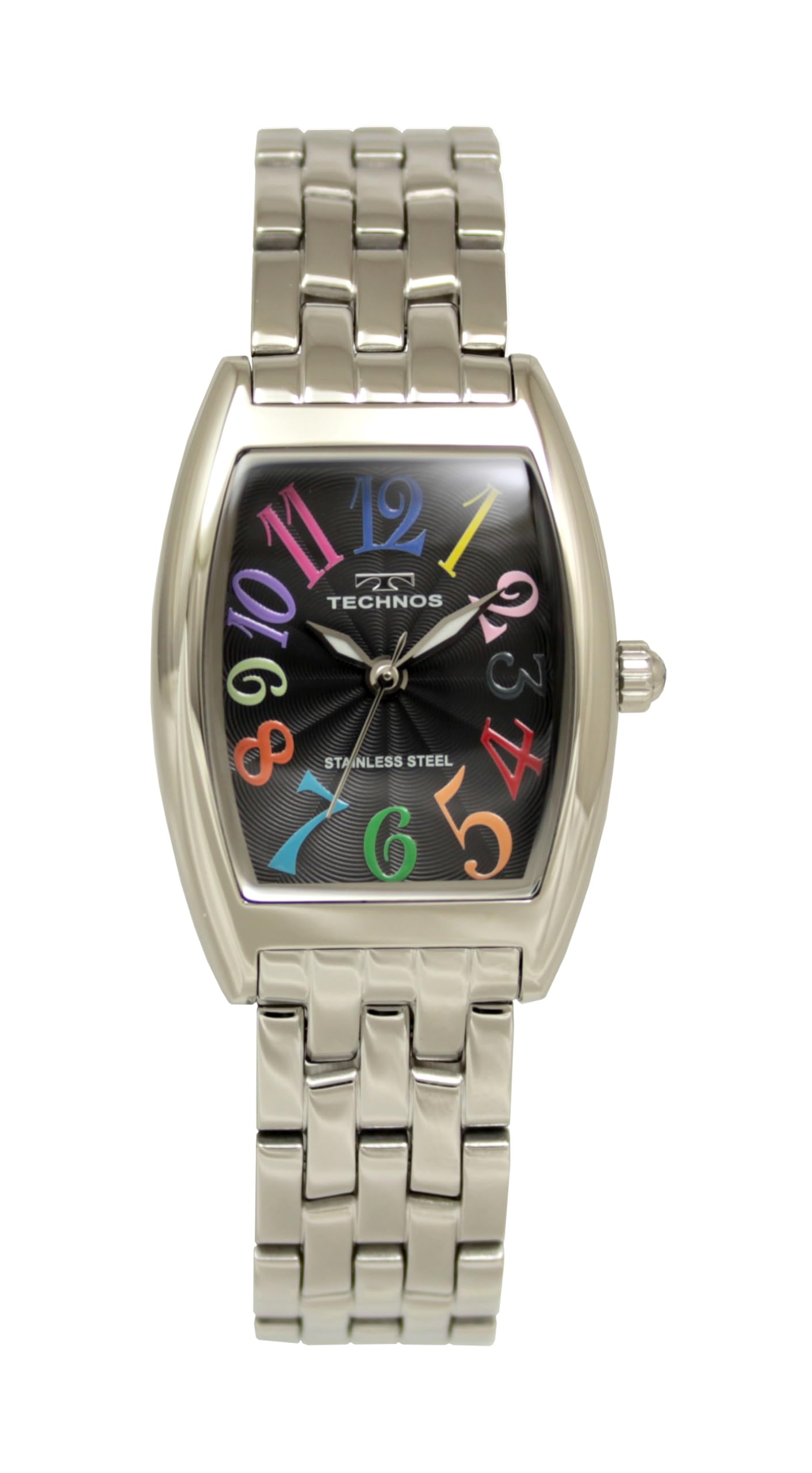 TECHNOS 国内正規品 T9928SS テクノス シルバー ホワイト 電池式 3気圧防水 ステンレス アナログ トノー型 3針 レディース 腕時計