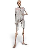 Cozypower Halloween 12 ft Skeleton Costume Accessories Giant Halloween Skeleton Clothing Accessories for Garden Lawn Outdoor Decoration White