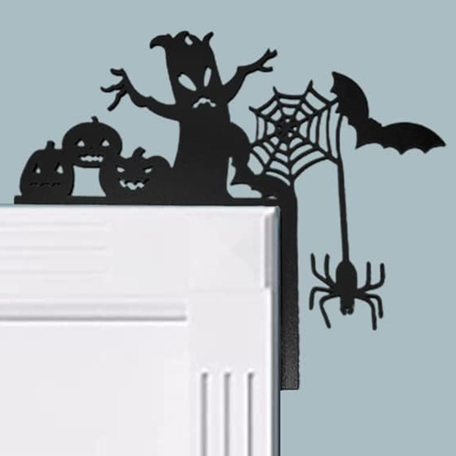 Halloween Türschild Metall - Grusel-Deko Für Türecken