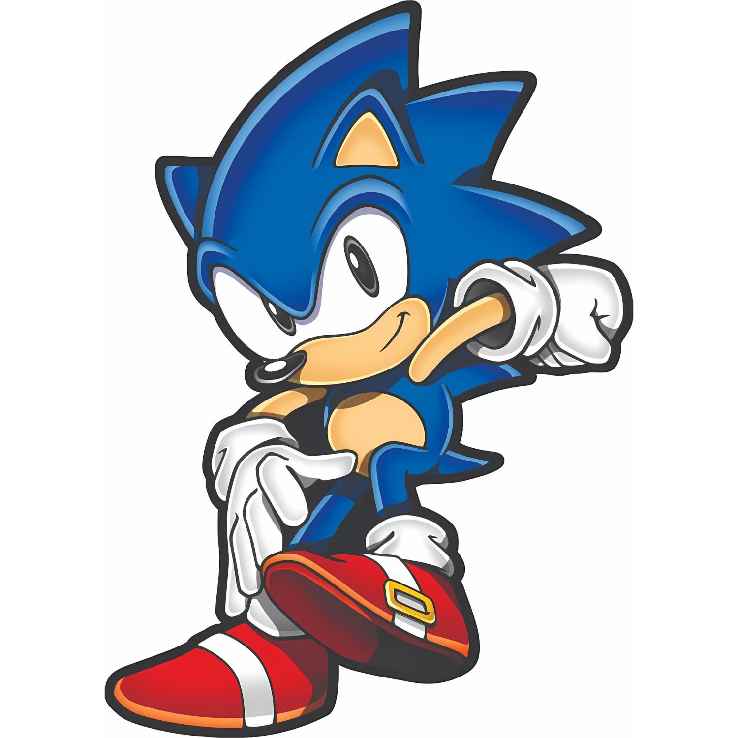 Sonic The Hedgehog Cartoon Character Design Wooden Refrigerator Stylish Fridge Magnet for Brother, Sister, Kids | Home Decor | Kitchen Decor | Pack of 1 | Multicolor