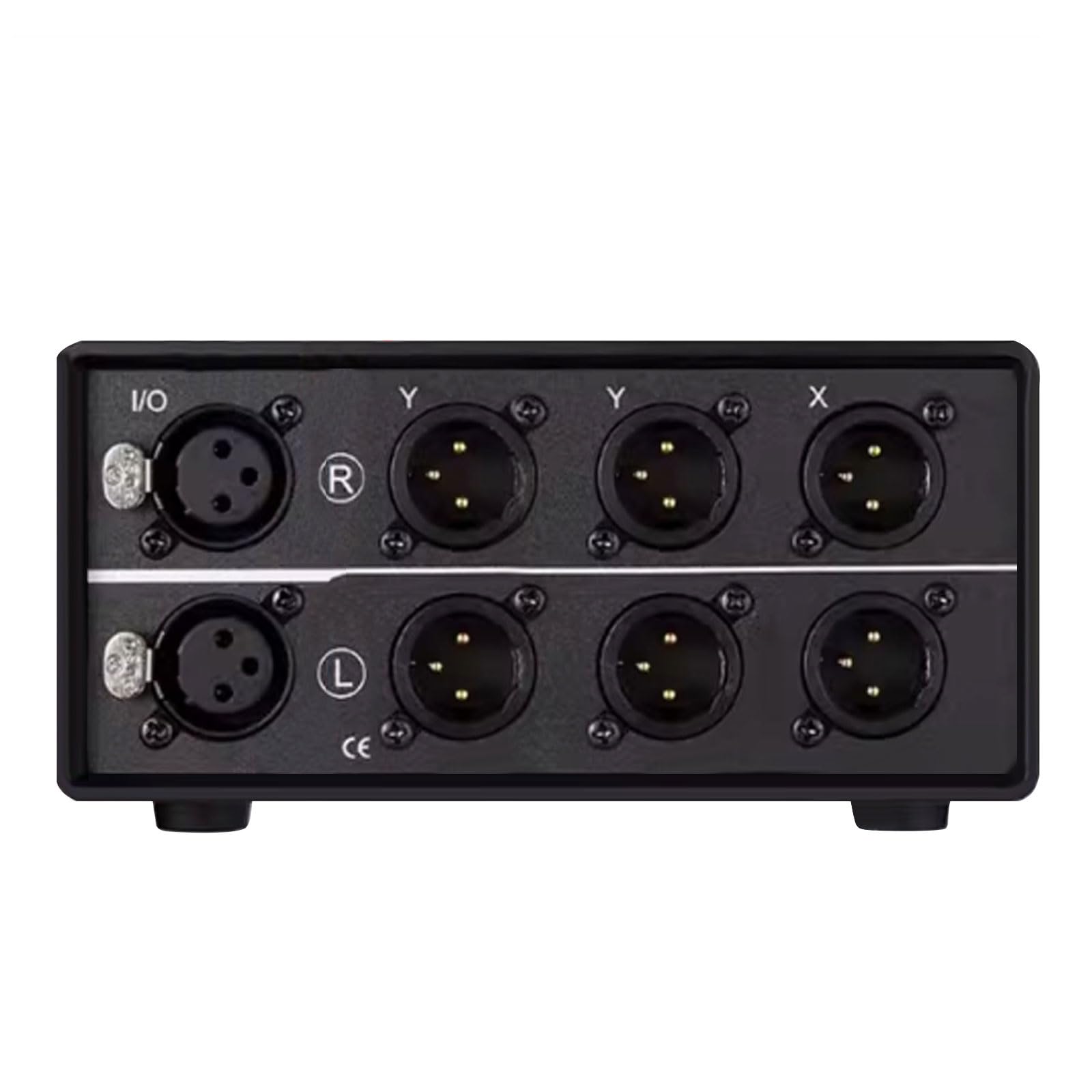 3 scatole XLR ad alte prestazioni con 3 ingressi, 1 uscita e 1 ingresso, 3 uscite, configurazione, cablaggio schermato, connettori placcati in oro per selettore simmetrico, commutatore