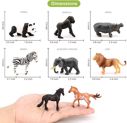 Miniatura 4 de Volnau Mini Horse Toys Figures Horse Animal Figurines for Toddlers Kids Christmas Birthday Gift Plastic Preschool Miniature Pack