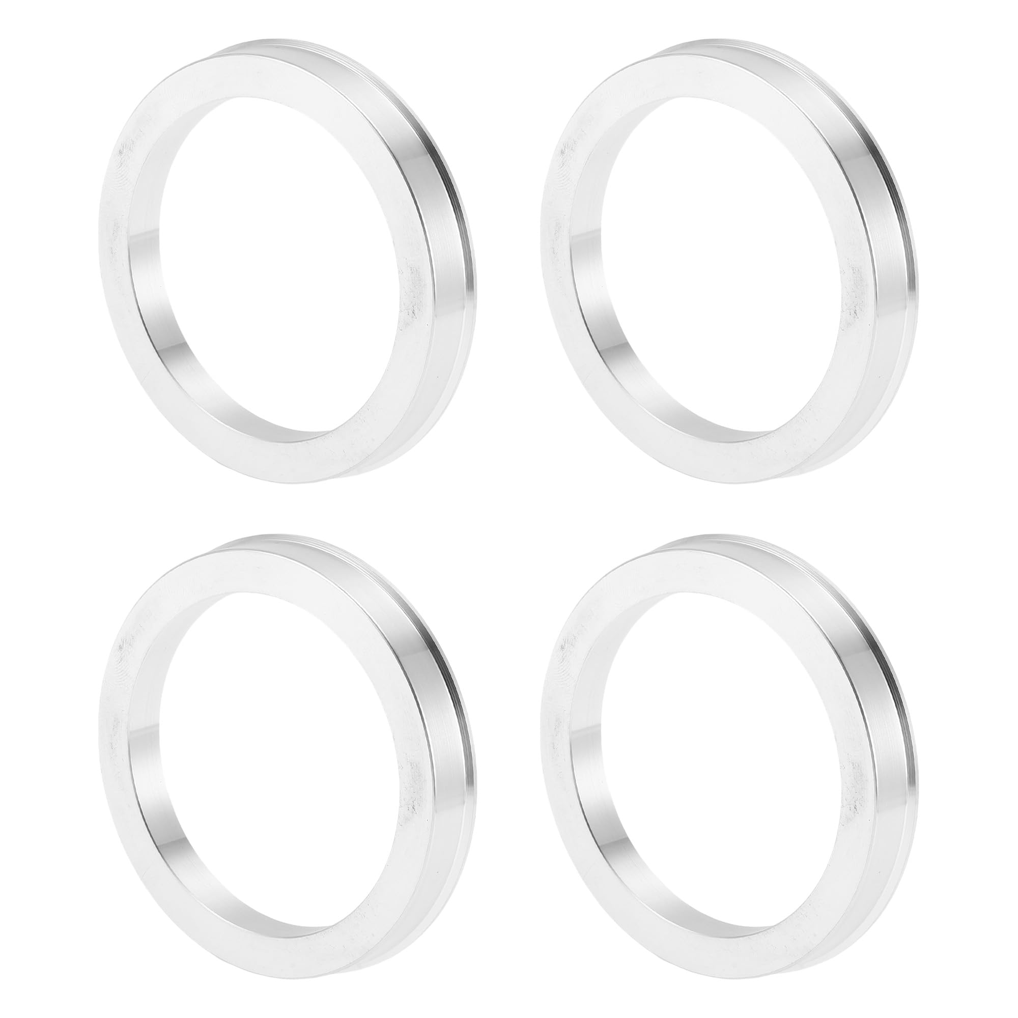 Car Wheel Hub Centric Rings OD 71.1mm to ID 57.1mm Wheels Center Shaft Shock Absorbing Hubrings Aluminium Alloy Silver Tone Durable