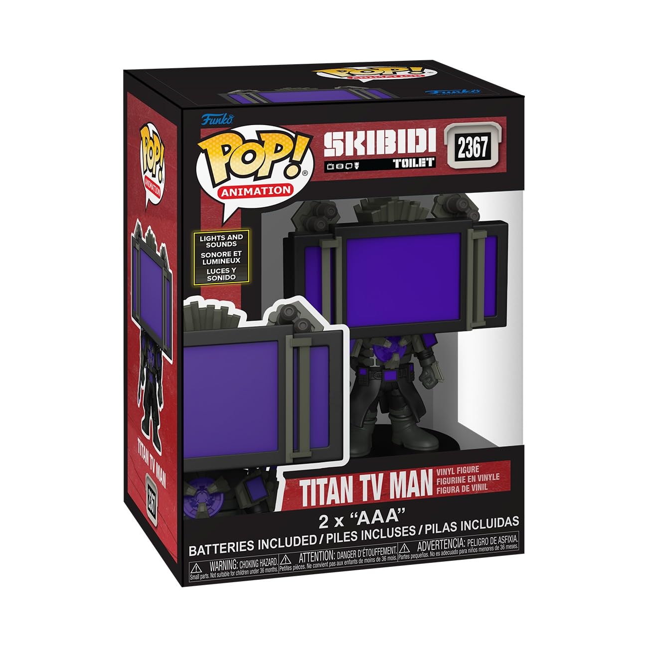 Funko POP! SFX: Skibidi - Titan TV Man - Lights & Sounds - Batteries Included - Collectable Vinyl Figure - Gift Idea - Official Merchandise - Toys For Kids & Adults