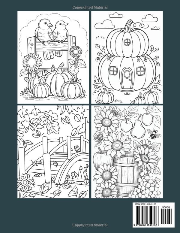 New 2026 Autumn Adult Coloring Book: 50 Fun, Easy & Simple Fall-Themed Large Print Coloring Pages for Adults and Seniors image 3