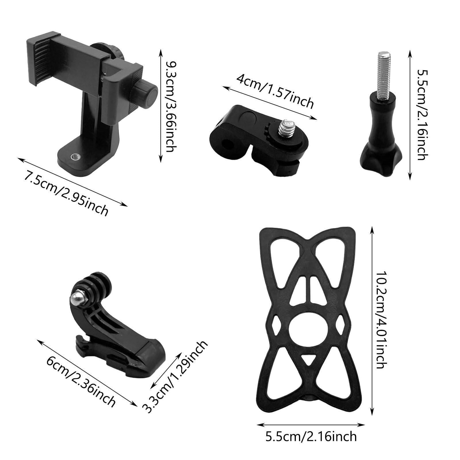 Cinturón elástico ajustable para montaje en el cuerpo, correa para la cabeza del pecho, juego de arnés para GoPro 11, 10, 9 Max, 8, 7, 6, 5 e Insta 360 cámaras y teléfonos móviles, soporte de pecho