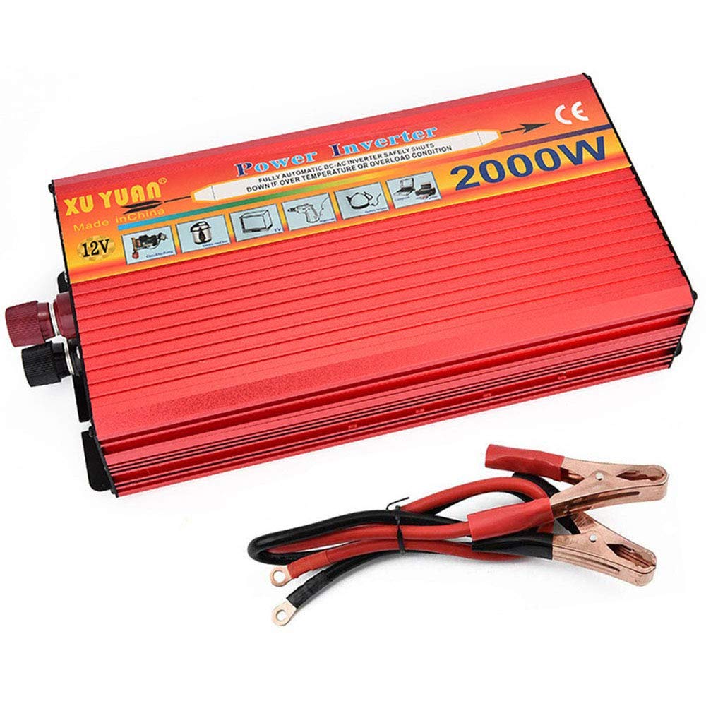 Onduleur sinusoïdal 2000W convertisseur de tension DC AC pour auto