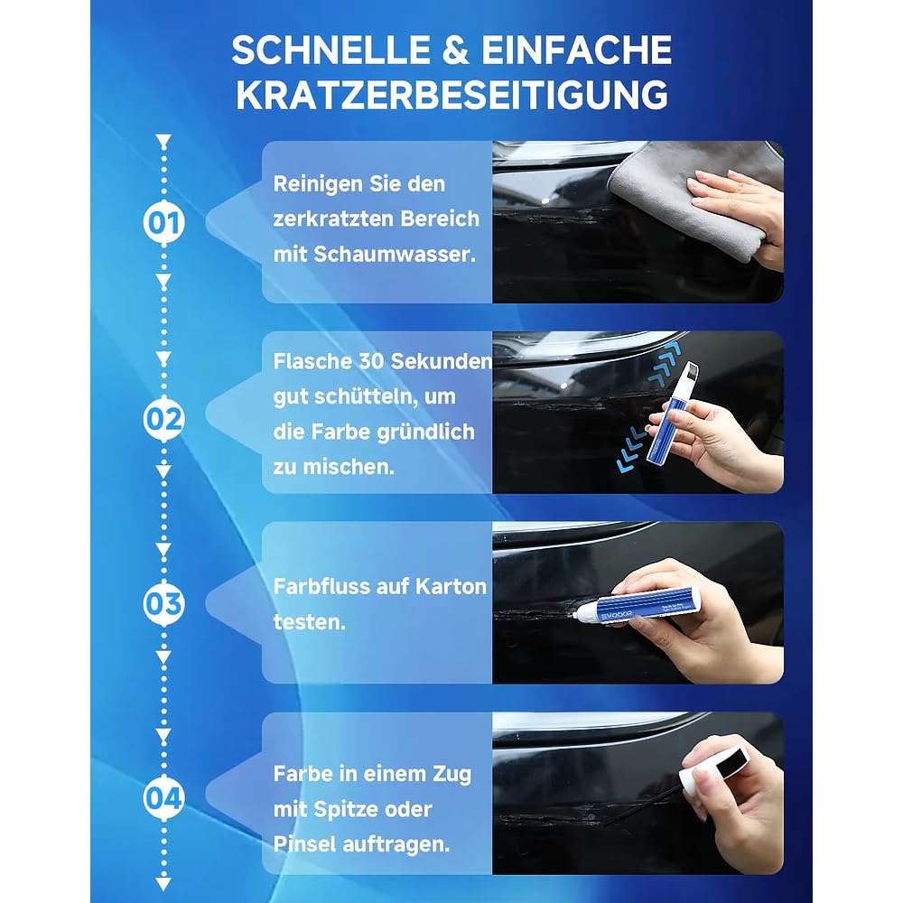 (PPSW Pearl White retoque de pintura de automóviles, reparación de arañazos para Tesla Model 3/Y/S/X, Solución de reparación rápida y fácil