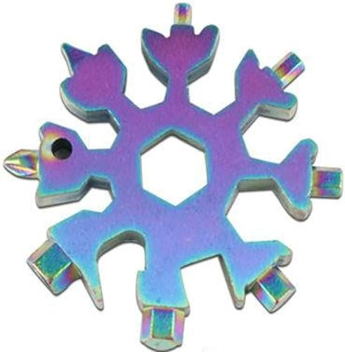 18 en 1 copo de nieve herramienta multifuncional copo de nieve llave octágono forma multi propósito pequeña herramienta 18 en 1 herramienta portátil