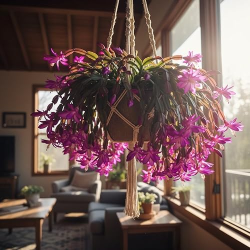 Miniatura 6 de Planta viva de cactus de Navidad de 4 pulgadas, planta de flores de Navidad, plantas suculentas, cactus de Navidad para plantar (cactus de Navidad