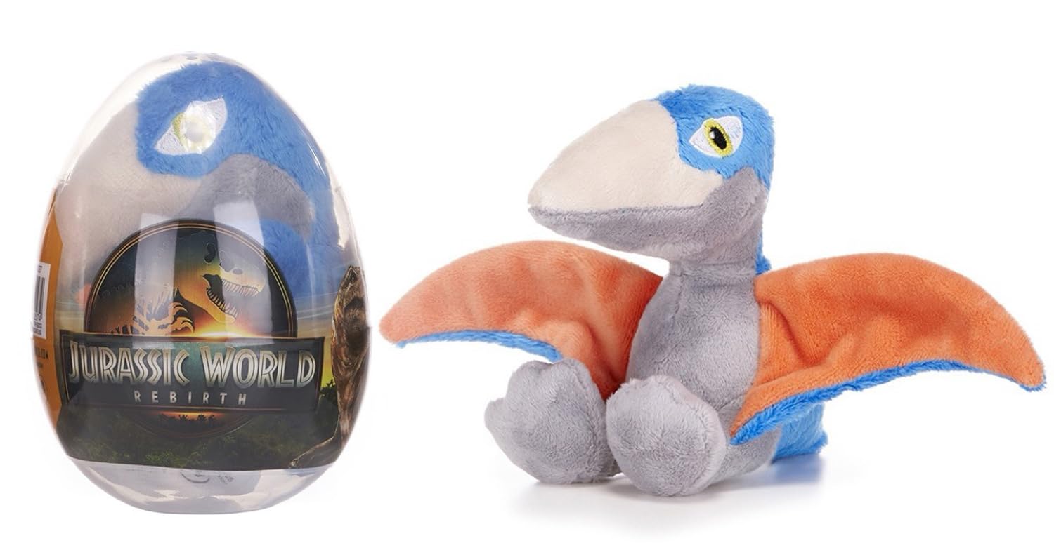 Jurassic World Rebirth Movie 5" / 13cm Quetzalcoatlus Dinosaur Soft Plush Toy in Plastic Egg — image 1