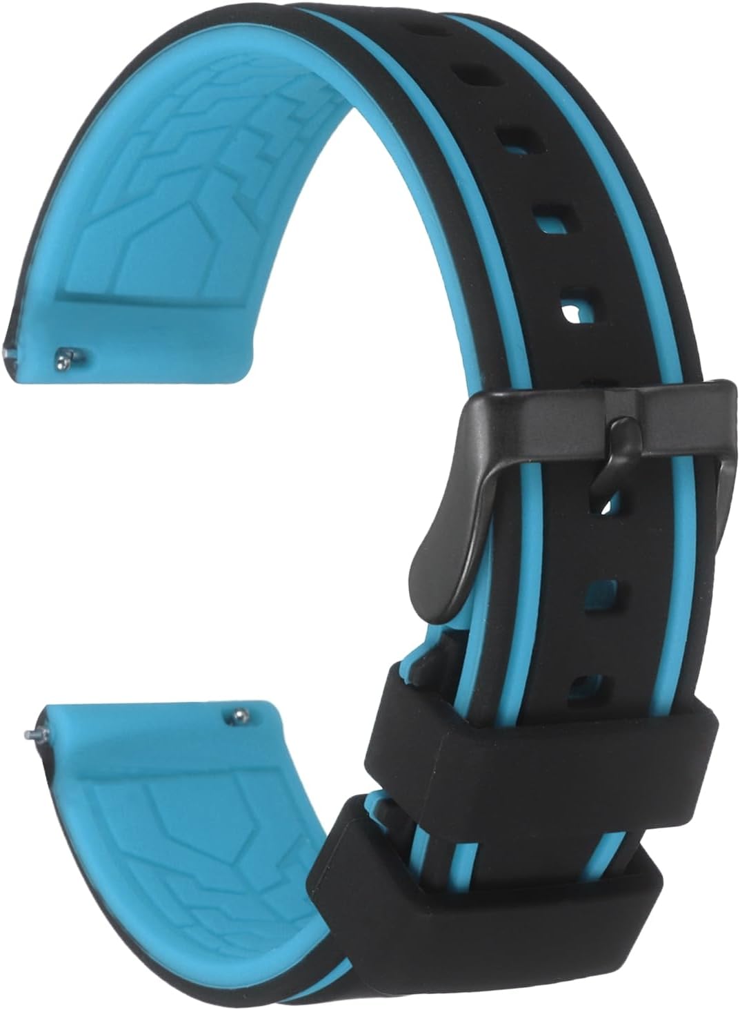 Silicone Watch Band Soft Quick Release Rubber Watch Bands with Matte Buckle for Men Women