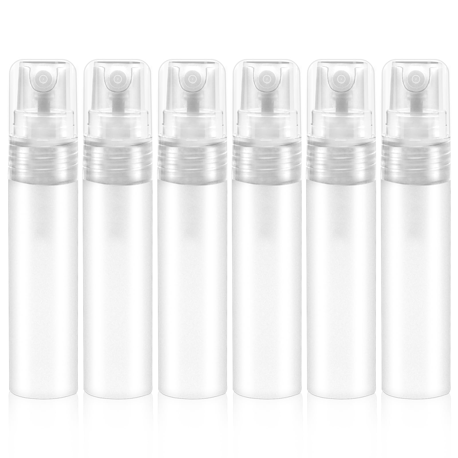 6 PCS 5ml Mini Spray Bottle Plastic Portable Travel Bottle Fine Mist Refillable Mini Perfume Sample Bottles Clear Plastic Spray Bottle Empty for Cleaning Travel Essential Oils