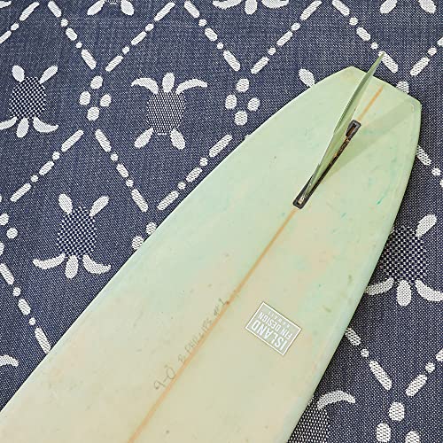 Gertmenian Indoor/Outdoor Kona Coast by Reyn Spooner Rug - 6x9 Medium, Stain & UV Resistant, Ideal for Deck, Patio, Poolside Rooms - Turtle Geometric, Navy Blue, 46659