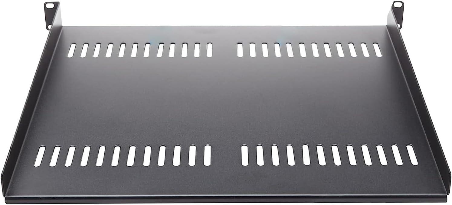Vented Rack Mount Cantilever Tray for 19" NetworkEquipment Rack & Cabinet Heavy Duty Steel for Weight 22kg Cantilever Tray
