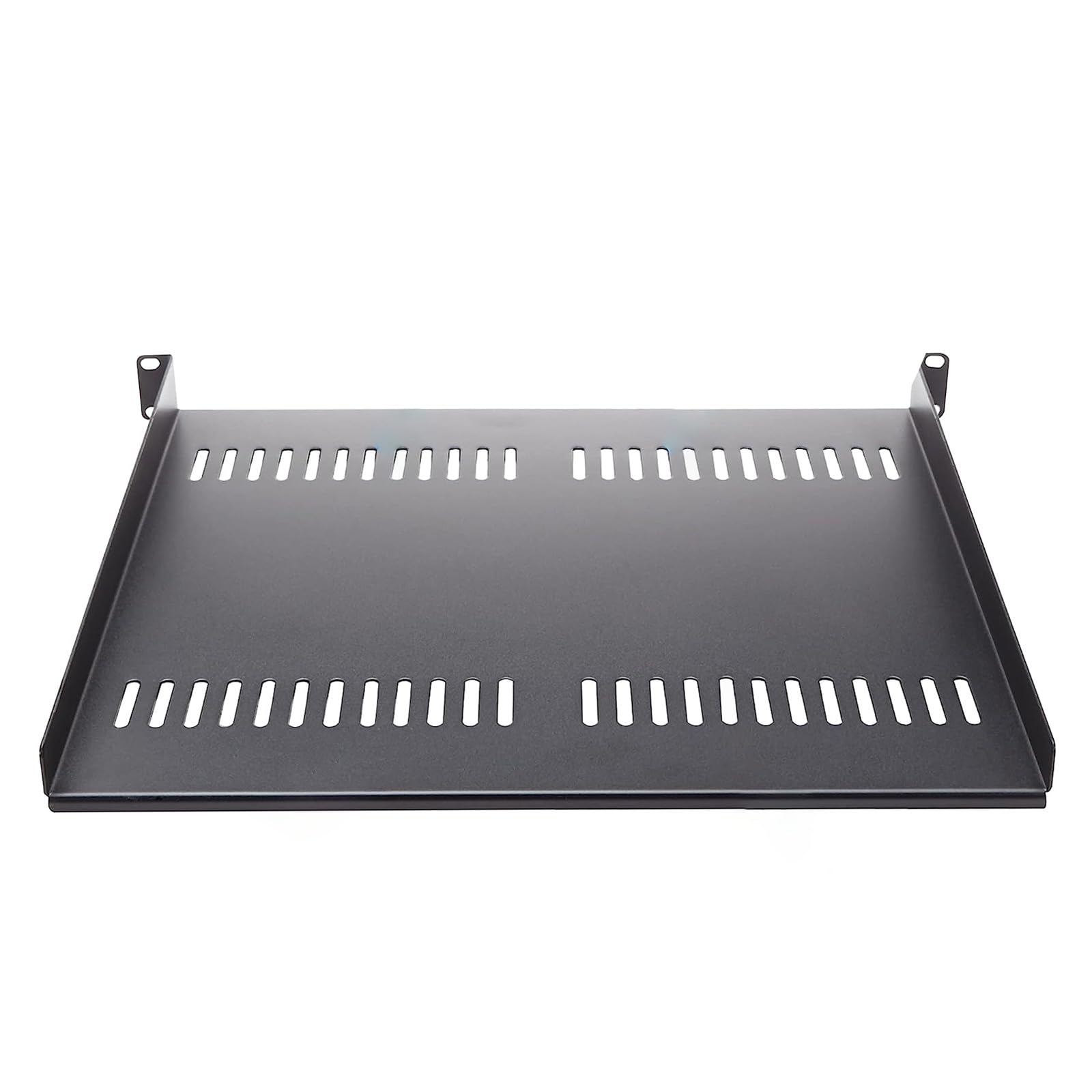 Zhouyqx As Shown 1U Server Rack Shelf Vented Tray For 19" Equipment Rack & Cabinet Steel Construction 10"