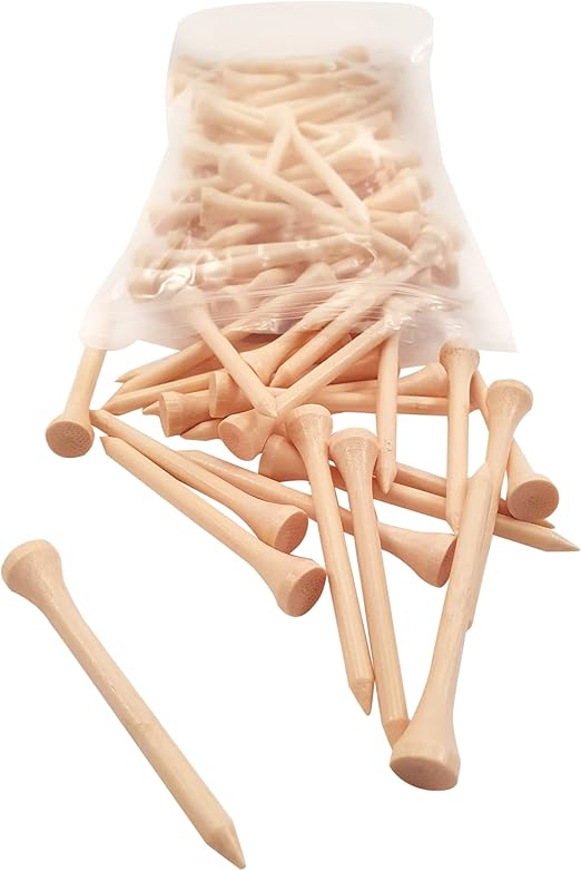 Review Bamboo Golf Tees 2 3/4-100pack Premium, Natural Tees for Days On The Green – Stronger and More Sustainable Than Wooden Golf Tees