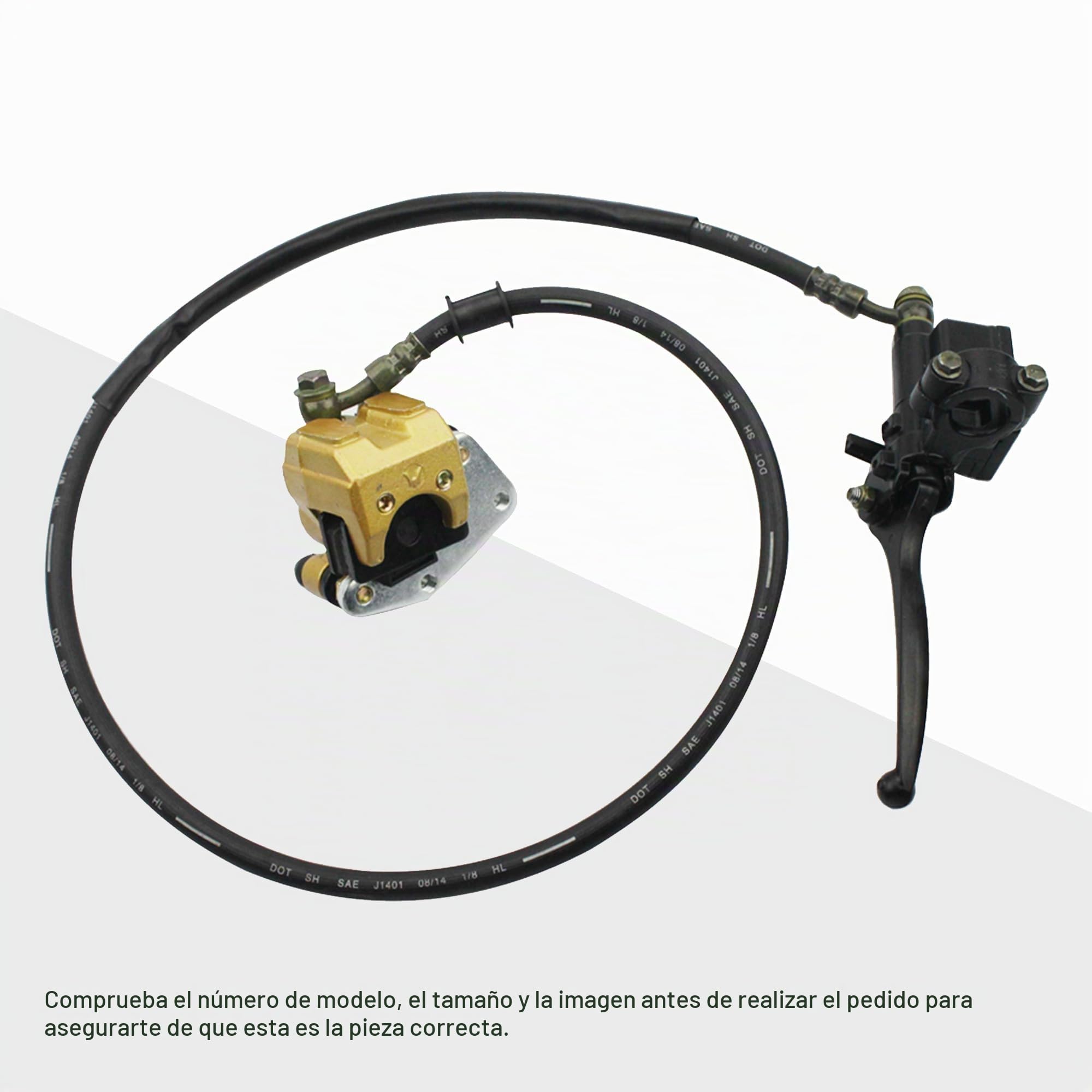 GOOFIT Bomba Freno Delantero Maneta de Embrague Hidraulico Universal Reemplazo Para 50cc 70cc 90cc 110cc 125cc Scooter Quad Atv Moto Pit Bike Motocross