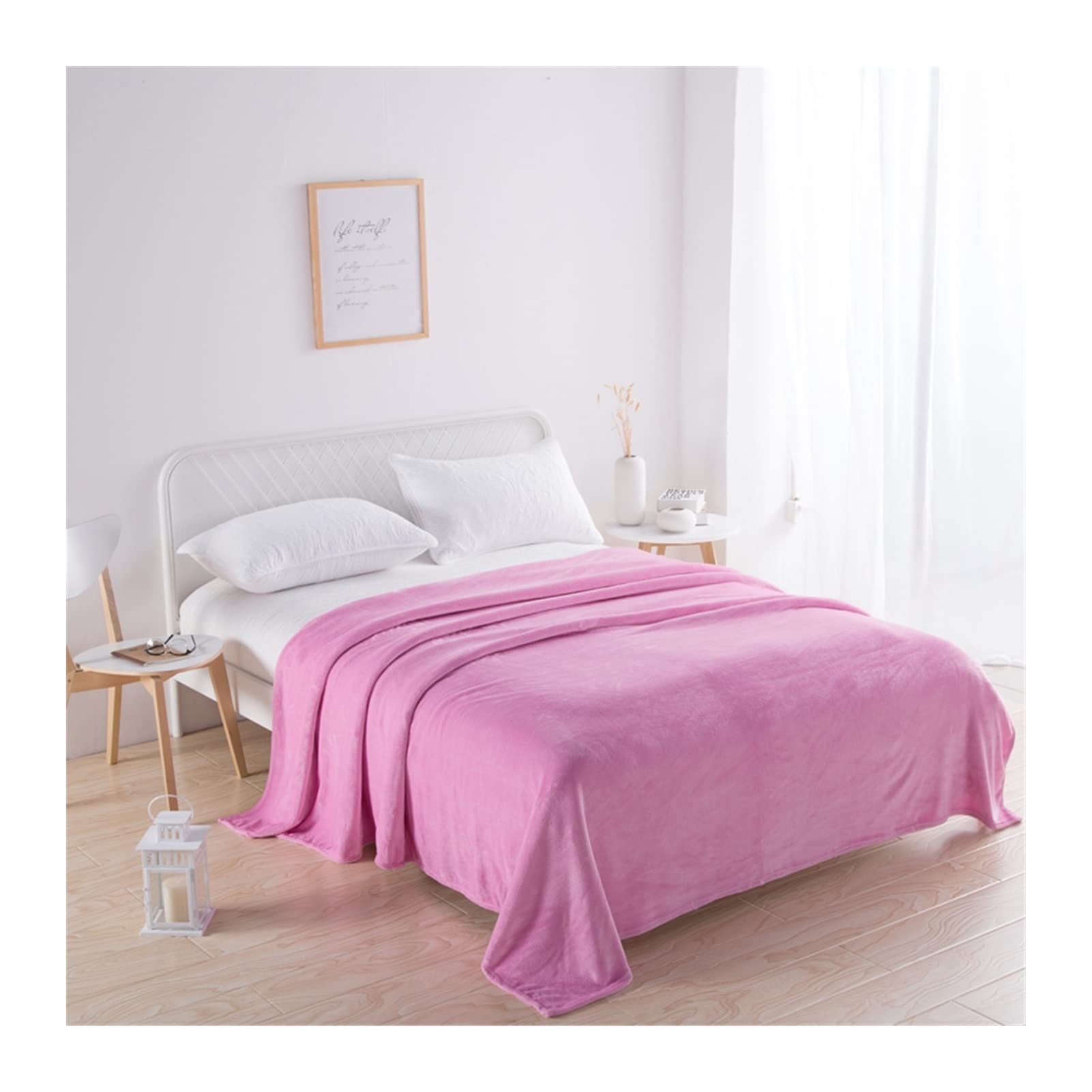 EBzvblxm Cooling Blanket for Summer, Cooling Winter Plaid Blanket Multicolor Multiple Sizes(Pink,150x200cm)