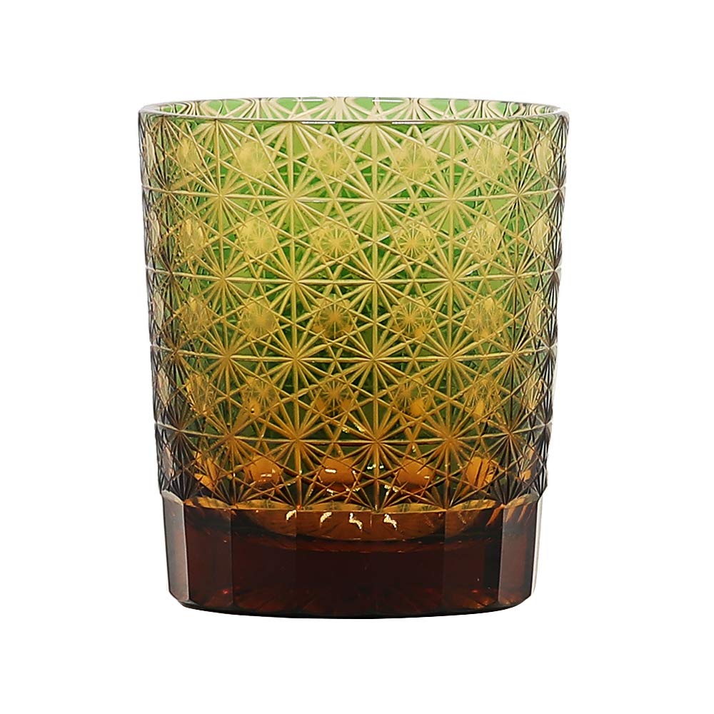 N/CJINZHI Edo Kiriko Hand Carved Glass Tumbler 250ml For Whisky-Brandy Drinking glasses Whiskey Glasses Drinkware Tumbler Cocktail GlassesWith Gift Box