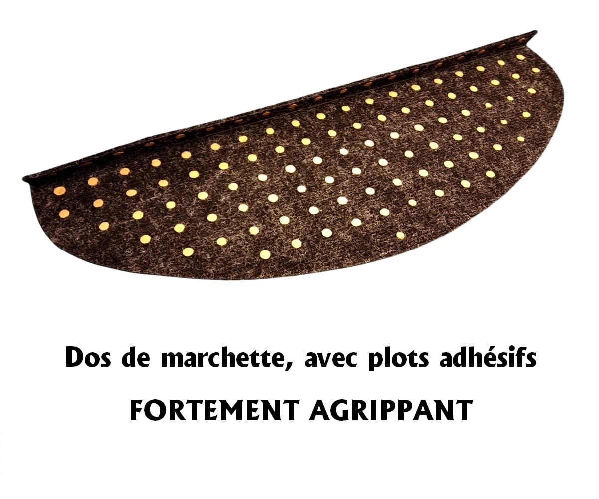 Marchettes d'escalier adhésives | Confort & sécurité | quantité, Couleur et Dimensions au Choix | Installation Facile et Rapide | MadeInNature® (Anthracite, 25 marchettes)
