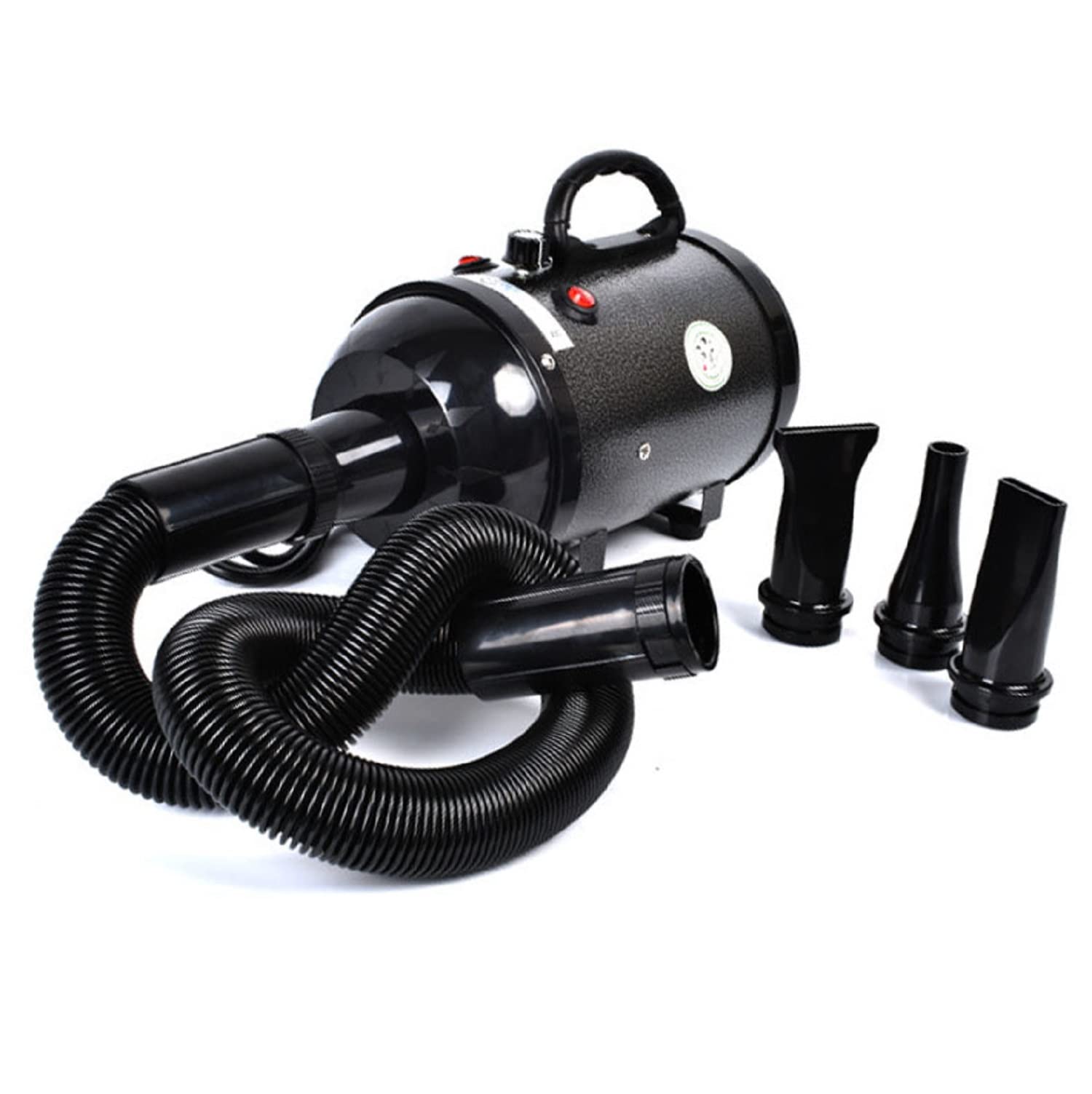 Pet Hair Dryer, 2600W Pet Grooming Dryer with 3 Pcs Blowing Nozzle, Low Noise 50 Decibel Blow Dryer, Professional Home Dog Hair Dryer for All Size Shape Cat and Dog Black