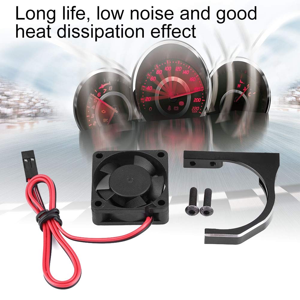 RC Cooling Fan, RC Motor Heat Sinks with Motor Mount 30x30x10mm RC Brushless Motor Engine Motor Heatsink for RC Model Car