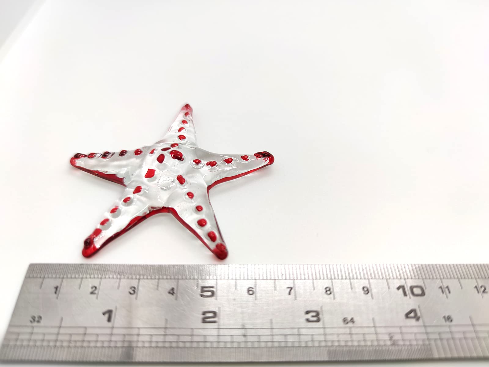 3 Miniatur-Figuren Aus Geblasenem Glas – Handbemalt, Lila, Transparent, Sammlerstück & Deko