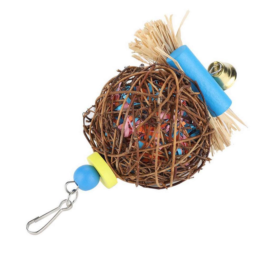 minkissy 30 Pcs kleine dier speelgoed kleine vogel speelgoed Rotan ballen voor vogels Vogel kooi opknoping ornament huisdier speelgoed vogel kooi decoratieve Papegaai rieten bal rotan Ballen Vogel