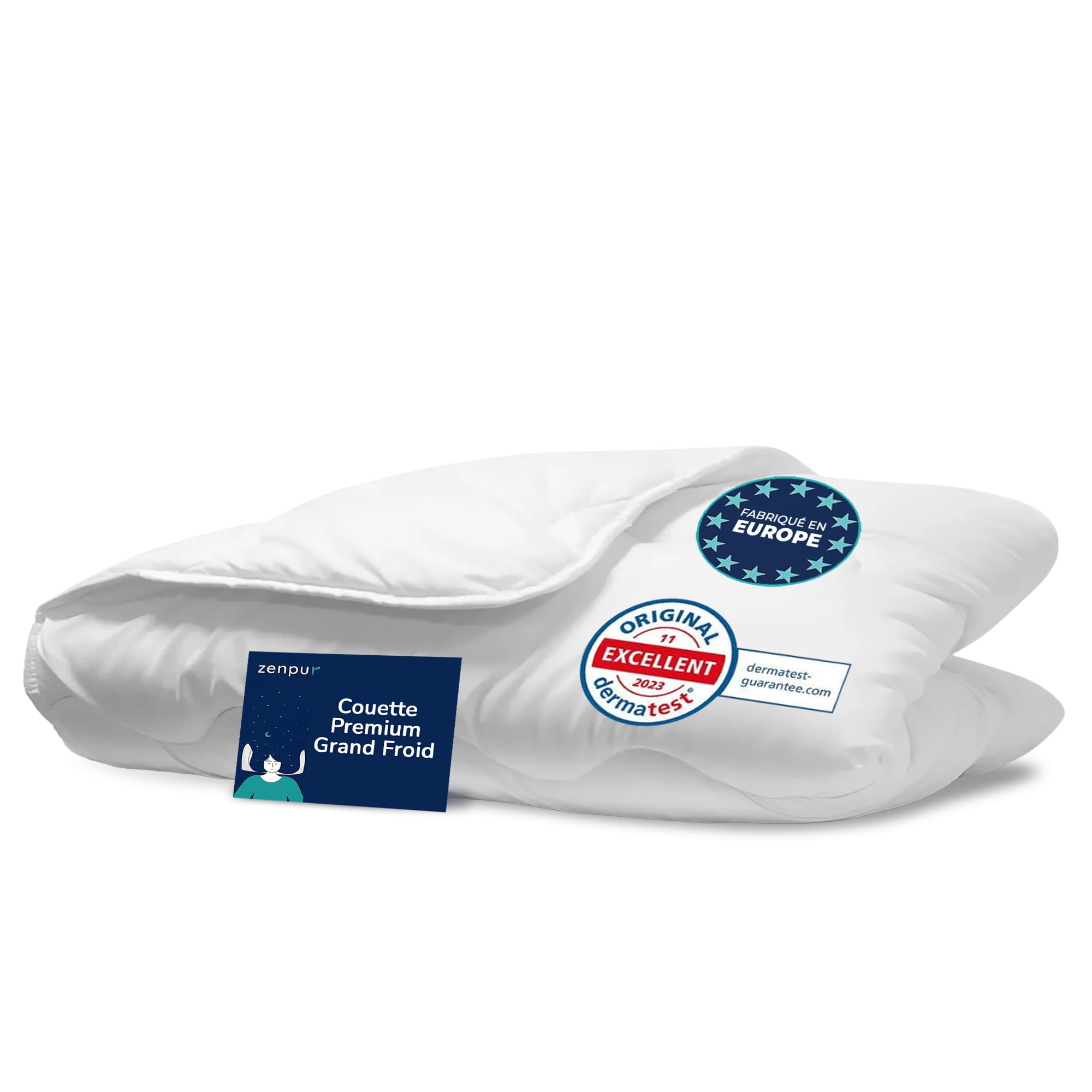 ZenPur Couette pour Enfant 140x200 cm, Fabriqué en UE, Certification Oeko-TEX 100 - Confort et Qualité pour Un Sommeil Sain et Paisible | Douce et légère, cette parure garantit des nuits paisibles avec une qualité de fabrication irréprochable
