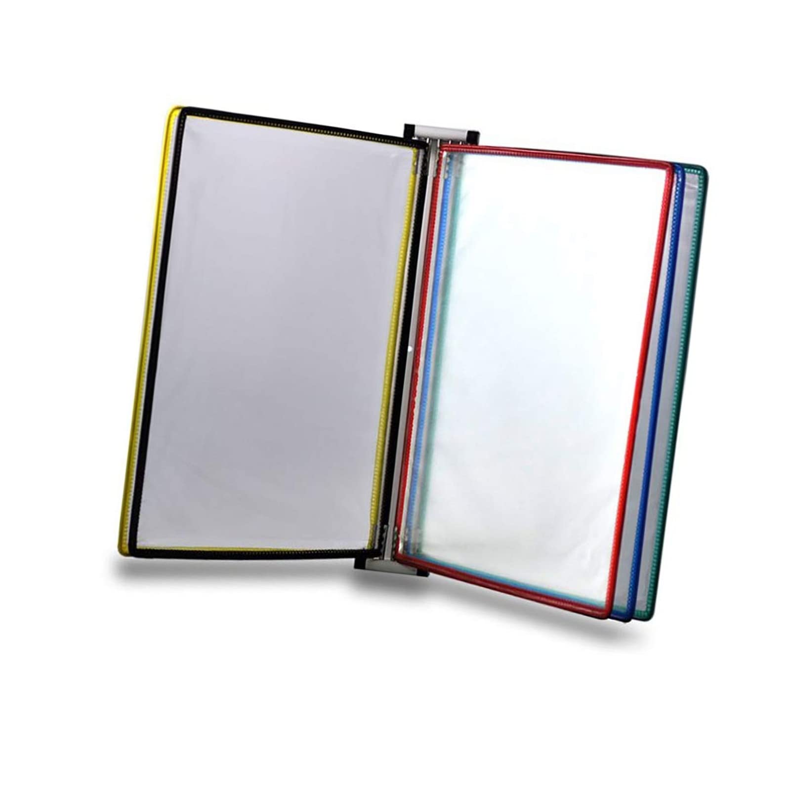 GLETSF Wall Mount Reference Display System, Hanging Wall File Organizer, A4 Display Folder -, A4[8.26inch11.69inch] 10 Pockets,Folders,Blu-13x9x1.57IN