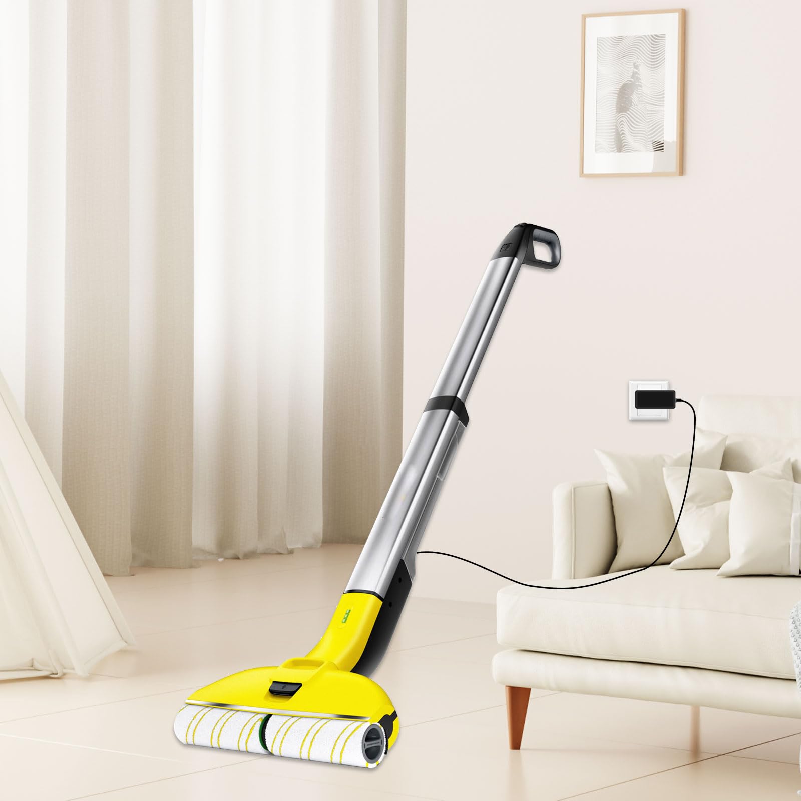 MEROM Caricatore da 9,5 V, compatibile con Kärcher EDI 4, alimentatore di rete per Mobile Outdoor Cleaner OC 3, tergicristallo a batteria FC 3 Cordless Premium e EWM 2, pulitore di ricambio