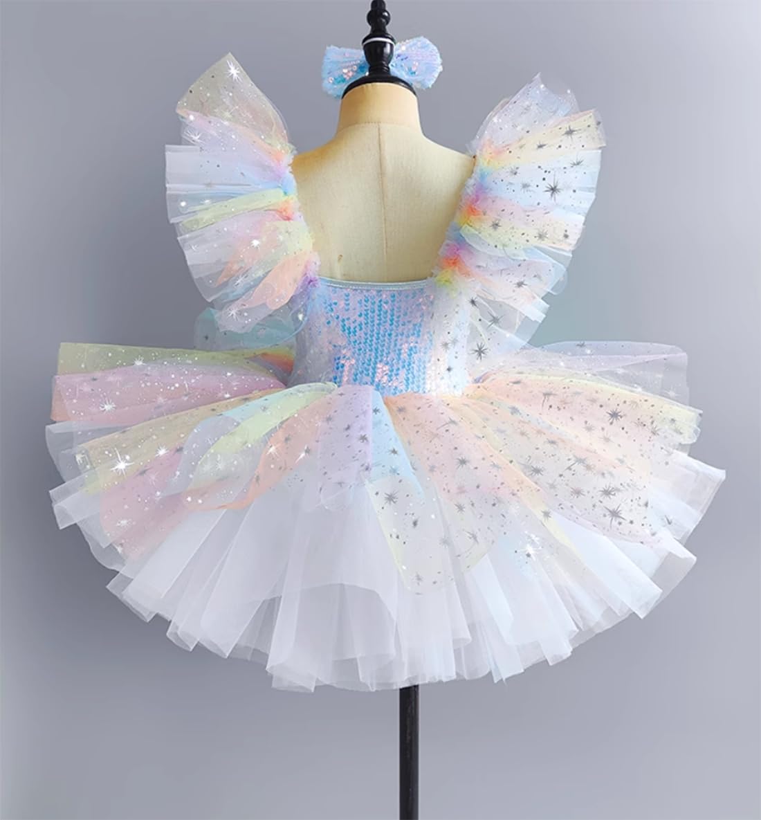 EFLALYHG Tutu de Ballet Professionnel pour Filles, Robe de soirée de Ballerine, Jupe de Justaucorps pour Enfants, vêtements de Danse