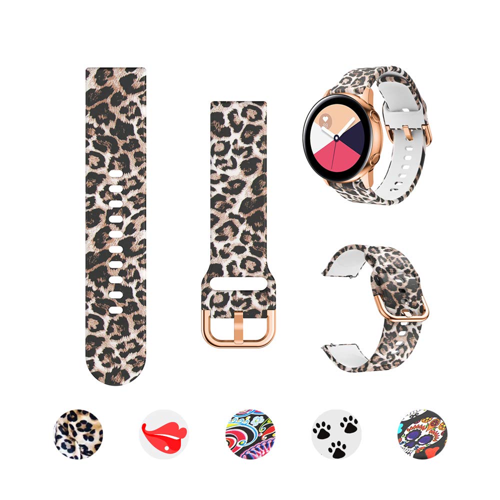 Minggo Bands Compatible with Samsung Galaxy Watch 3 Band 41mm, Active 2 Watch Band 40mm 44mm, Galaxy Active Watch Band,Galaxy Watch 42mm Band, 20mm Soft Silicone Straps Replacement for Women Men