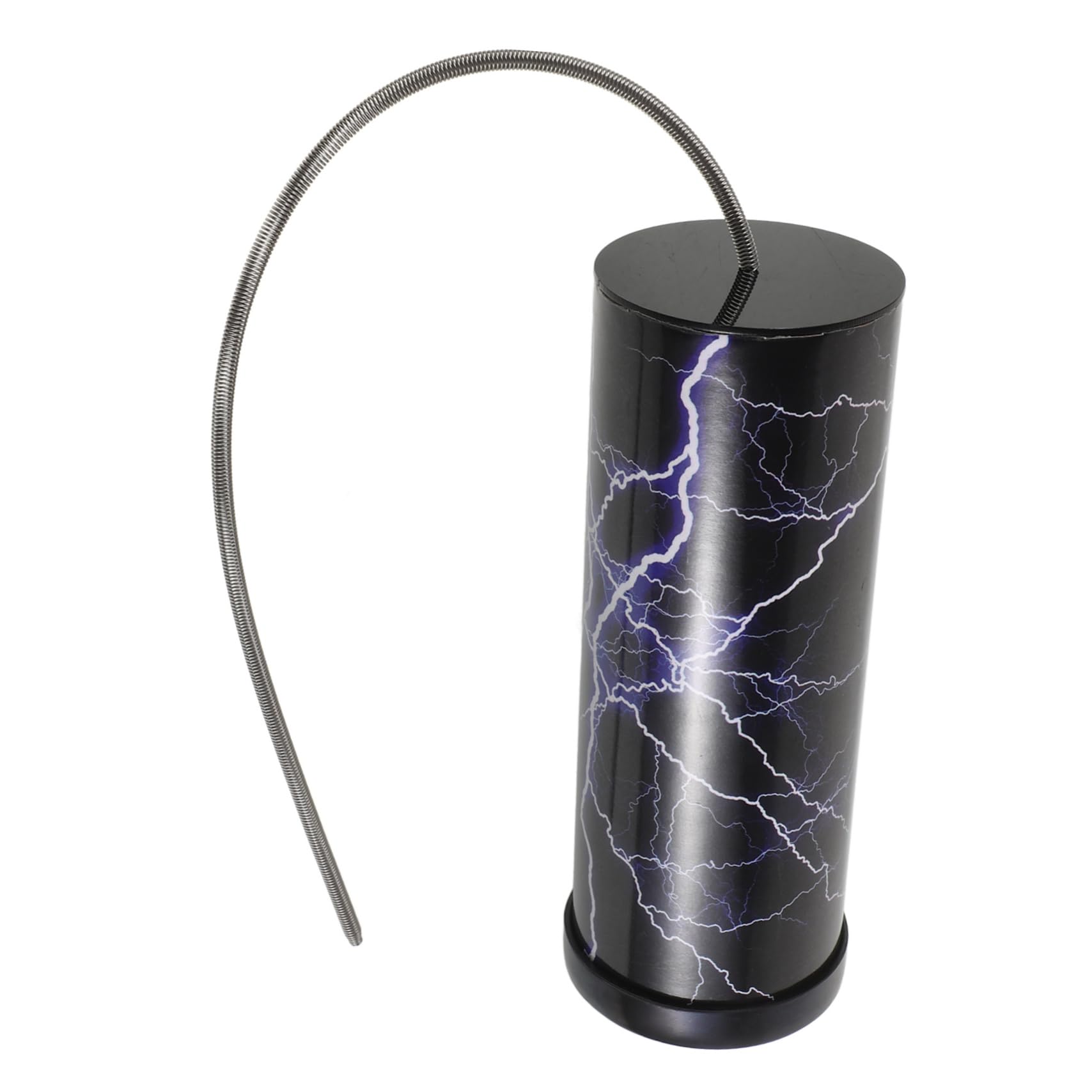 YARNOW Schwarze Feder Trommel mit Verstellbarem Klang und Vielseitigem Design aus Papier Metall und PVC für Musikalische Aufführungen und Aufnahmen